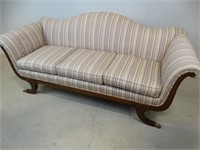 Fabulous Antique Empire Style Upholstered Sofa