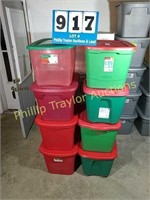 (8) 18 Gallon Storage Totes & Lids