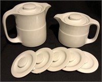 Pair Of Noritake Primadura Tea Pots - Sml & Lge