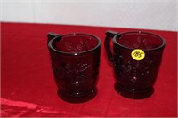 Eastlake Purple Glass Mugs (2)
