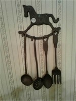 Decorative hanging kitchen utensils