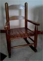 Child's wooden rocking chair