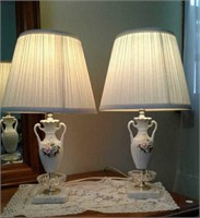 Two dresser lamps