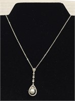 Neil Lane Pearl and Diamond Pendant Necklace