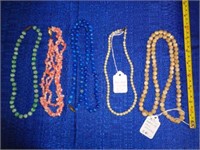 5 Necklaces - includes Mother of Pearl, Cultured