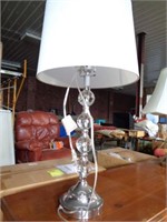Chrome & Glass Table Lamp