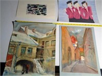 4 Water Colors, 2 Signed - Bindler