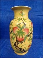Peach Poly Chrome Vase