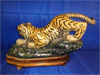 Large Crouching Cloisonne Tiger on