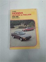 Honda Accord and Prelude 1976 to 1985 shop manual