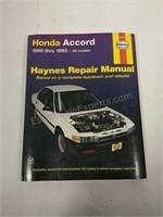 Honda Accord 1990 thru 1993 repair manual