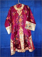 Silk Embroidered Robe, Purple