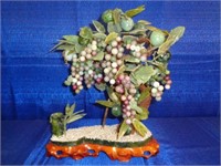 Jade Fruit with Candleholder on Wooden