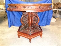 Large, Heavy One Pc Burl Top Table with