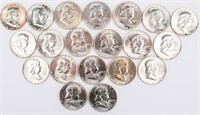 Coin 1957-D Benjamin Franklin Half Dollar Roll BU