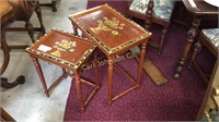 2 NESTING ORNATE TABLES (MARKED RC CREATIONS)