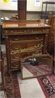 EARLY 20TH CENTURY LOUIS XV STYLE CHEST & MIRROR