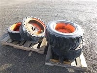 Skid Steer Wheels/Tires (QTY 4)