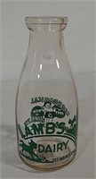 Quart Lamb's Dairy Milk Bottle
