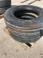 2 Dunlop 295-75-22.5 Semi tires
