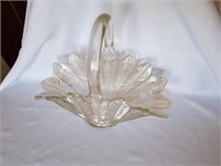 Large Glass Woven Basket with Handle