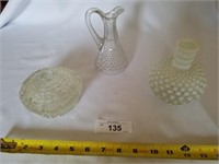 3 Various Items of Glassware