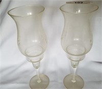Pair of Princess House Crystal Candle Holders