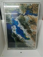 San Francisco From Space Art work (36" x 24")