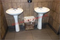 TWO BATHROOM SINKS MENS ROOM