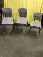 13 Grey Stacking Chairs