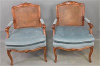 Pair of High Quality Cane Back Armchairs