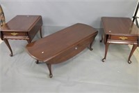 Ethan Allen Coffee and End Table Set