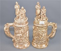 Pair of Covered Steins