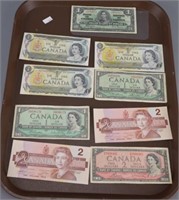 Various Ages of Canadian Bank Notes