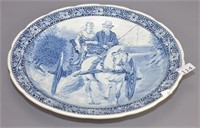 Delft Charger of Couple in Carriage