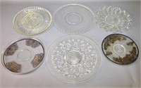 Six Glass Serving Plates