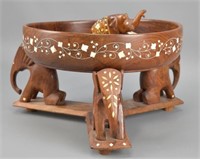 Wooden Centerpiece Inlaid Bowl