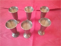 6 Sterling Silver Dessert Wine Cups