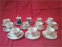 Collection of 12 Tea Cup and Saucers
