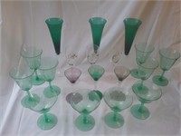 Collection of Green Bar Glasses