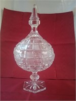 Leaded Cut Crystal  Candy Dish with Top