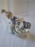 Lladro  Girl Washing Dog 1987 Figurine