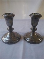 2 Towe Sterling Weightex Candle Sticks