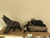 3pcs of Bear décor wood & resin