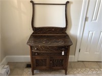 ca. 1900 Tiger Oak Washstand