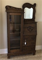 ca. 1900 Oak Side by Side bookcase secretary