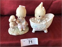 2pcs porcelain precious moments & Jon & david