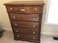 Vanghan 5 Drawer Oak Hi Chest