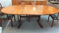 G PLAN MID CENTURY OVAL DINING TABLE WITH POP UP