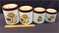 (4 PC) RETRO CANISTER SET FROM "SEARS,